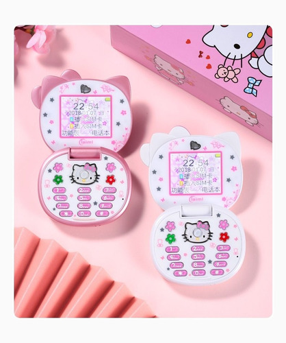 Nuevo Teléfono Plegable Hello Kitty Con Dibujos Animados