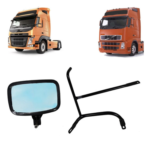 Espelho Retrovisor Frontal Caminhão Volvo Fh Fm Teto Alto