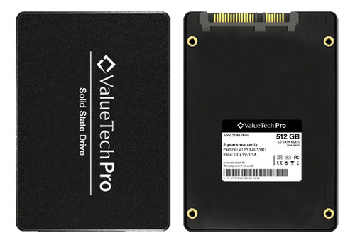Disco Sólido Ssd 512 Gb Valuetech Pro 2.5 Sata 3