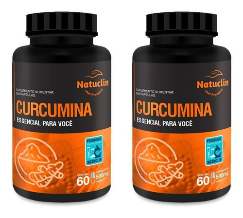 Curcumina - 60 Cápsulas - 500mg - 2 Frascos