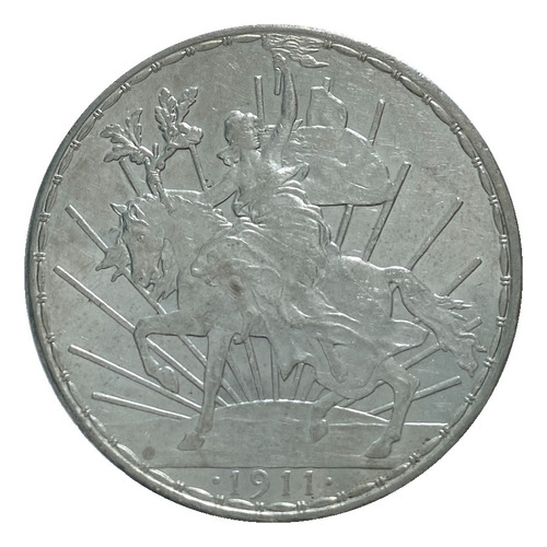 Moneda Un Peso Caballito 1911 Plata Original