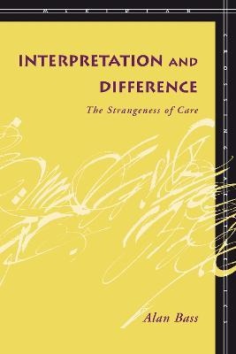 Libro Interpretation And Difference - Alan Bass