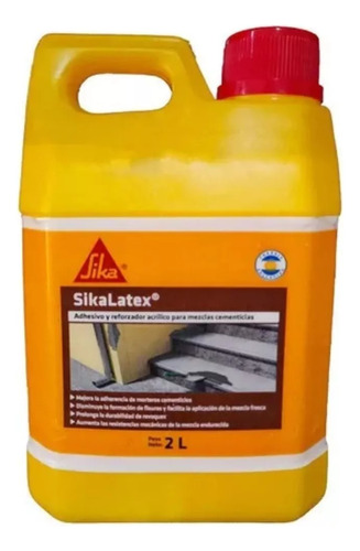 Sika Látex 2 Litros Adhesivo Acrilico Mezcla Cementicia