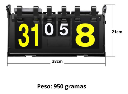 Placar De Mesa Manual Contador Marcador De Pontos Voley