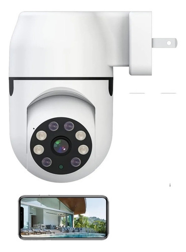 Camara Seguridad Wifi Conector Corriente Full Hd Alta Voz