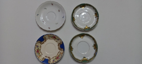 Lote De 4 Platitos De Porcelana Antiguos