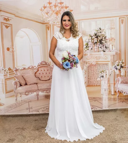 Vestido Noiva Casamento Civil, Simples | GRIFE VELASCO