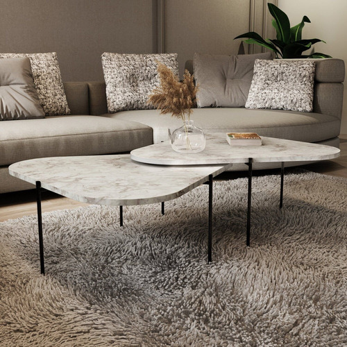 Mesa De Centro Palheta - Atenna - 130cmx 65cmx30 Cm Wt