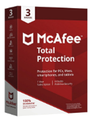 Mcafee Antivirus Total Protection 3 Dispositivos 1 Año 2024.