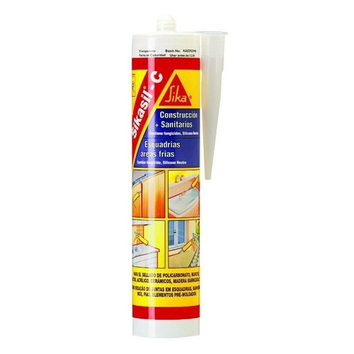 Sellador De Silicona Neutra Blanco 280cc Sika Sika-sil C