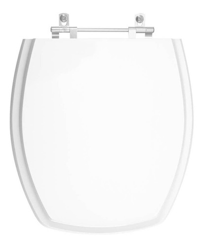 Assento sanitário Pontto Lavabo Thema de MDF com forma quadrado branco liso