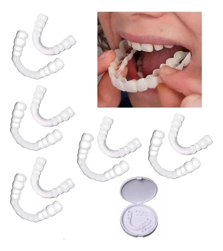 5 Pares Superior E Inferior Prótesis Dentadura Postiço