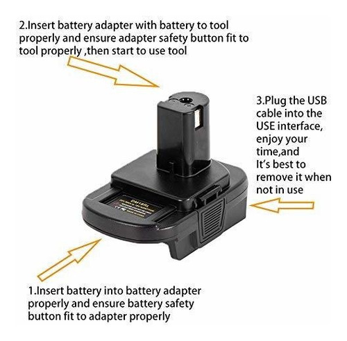 Adaptador Bateria Usb Para Milwaukee 18v Li Ion Dewalt