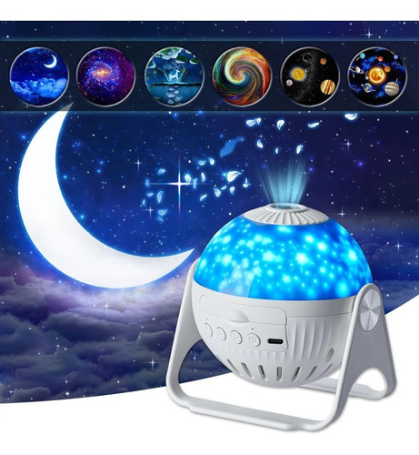 Lampara Proyector Galaxias Planetario Luz Nocturna Bluetooth