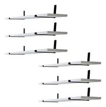 Comprar Kit 6 Prateleiras Industriais 90x20 Com Mão Francesa Branca