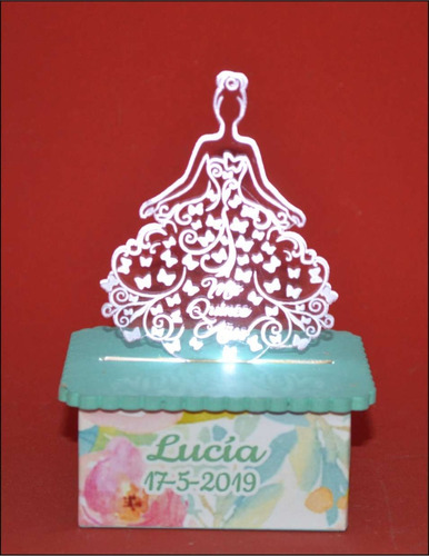 Imagen 1 de 5 de 30 Souvenirs Acrilico Cumple 15 Años Boda Con Luz Led