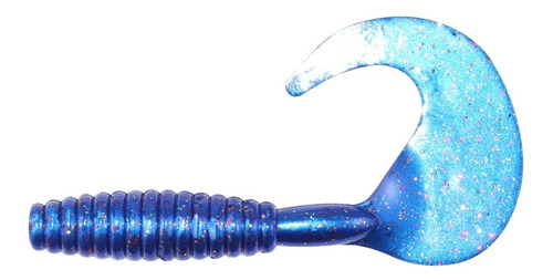 Imagen 1 de 4 de Señuelos Goma Caster Antienganche Chubby Grub Azul 3u