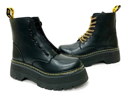 Borcego Botineta Mujer Plataforma Acordonado 2 En 1 Moda Ks 44.990