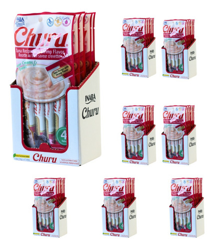 Inaba Churu Premio Gato Atún Y Camarón Caja 192pz 14g