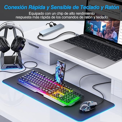 8 En 2 Adaptador Multipuerto Usb Tipo C Hub Para Macbook