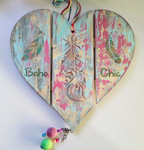 Imagen 7 de 7 de Stencil Laura Craft Set Boho Chic Plumas