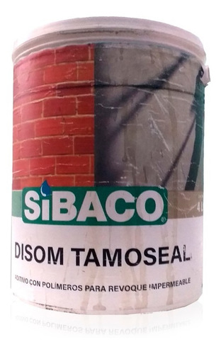 Aditivo Impermeable Para Revoques Disom Tamoseal 4 Lt Sibaco