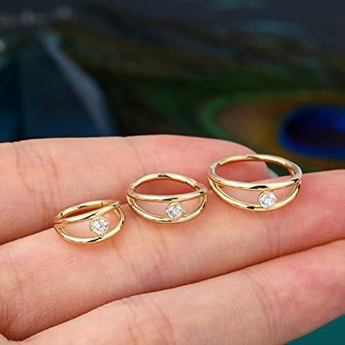 Cocharm Pendientes De Concha Exterior Orbital Con Bisagras D