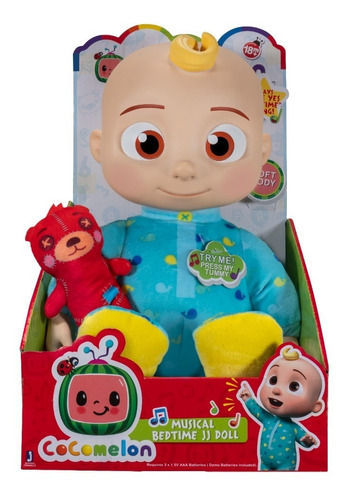 Cocomelon Peluche Jj Bedtime Con Sonidos Español 