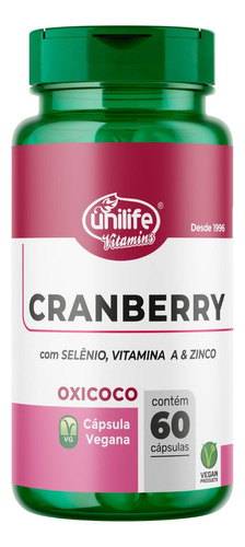 Cranberry Antioxidante 60 Capsulas - Infecção Urinária