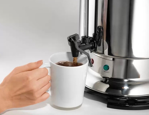 Cafetera Hamilton Beach Acero Inoxidable Capacidad 60 Tazas Plata