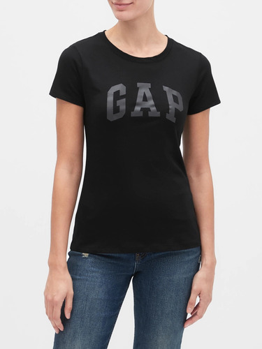 Remera Logo Gap Manga Corta Mujer