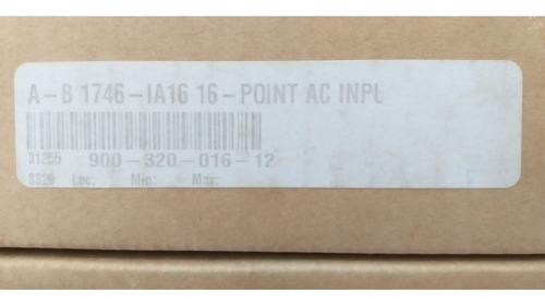 Módulo Programavel Controlador Entrada 1746 Ia16 Slc500 Ab