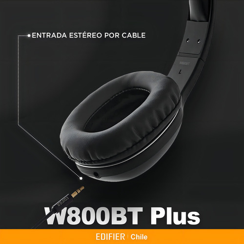 Auriculares Inalámbricos Edifier Bluetooth W800bt Plus Negro