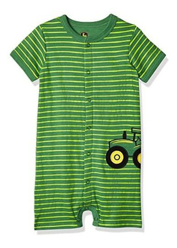 John Deere De Los Bebés Mameluco, Heather Grey, 9-12 Mes.