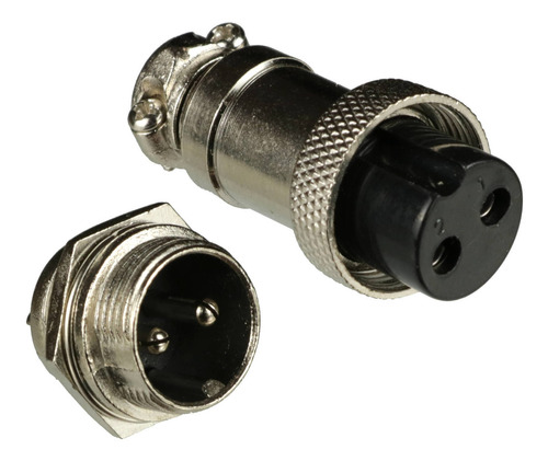5 Par Conector Mike Circular Gx16 2 Vias Para Painel E Cabo