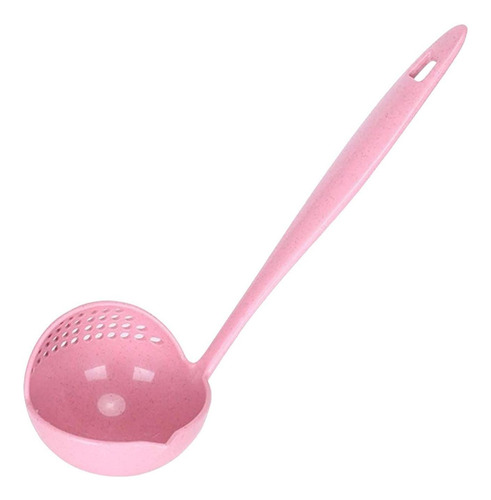 Imagen 1 de 10 de 2 Cucharon Rosa Escurridor Colador Cuchara Sopa Caldo Cocina