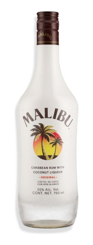 Malibu Licor Fino A Base De Ron De Coco 750ml Barbados