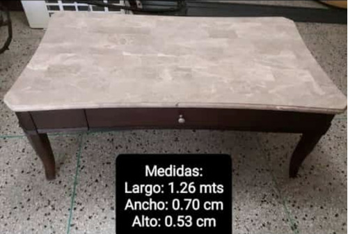 Mesa De Mármol Y Madera 