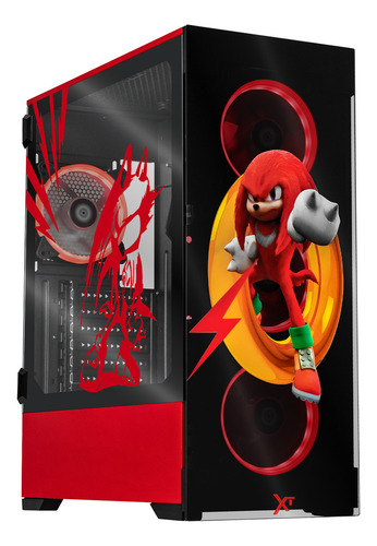 Gabinete Gamer Xtreme Pc Gaming Ring Knuckles Edition Torre Completa E-atx 4 Fan Argb Cristal Templado