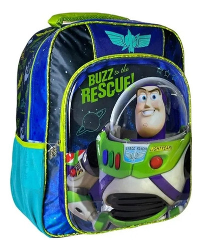 Mochila Escolar Grande Primaria Ruz Disney Toy Story Buzz Lightyear 174618 Boit Color Verde Diseño de la tela Liso