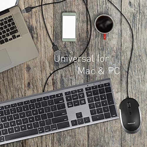 Ratón Inalámbrico Macally Silent - Ratón Usb Delgado Y Compa