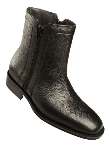 Botas Hombre Vestir Comoda Duque Doble Cierre Suela De Cuero
