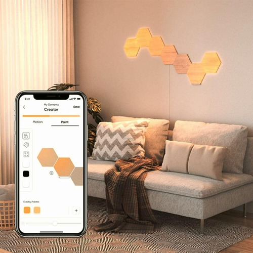 Nanoleaf Elements Kit De Inicio De Hexágonos De Color Café