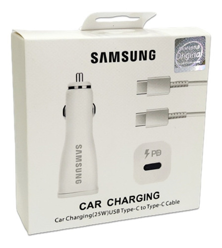 Cargador De Carro Samsung Carga Rapida Auto Id 25w Usb-c