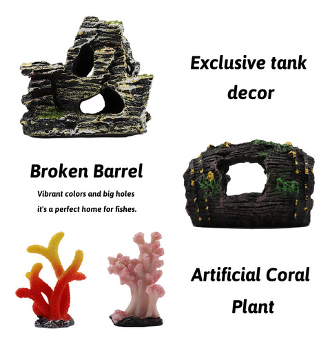 Pietypet - Decoracin De Peceras Con Barril Roto De Resina Y