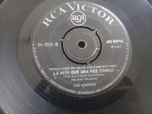 Single The Monkees La Niña Que Una Vez Conoci
