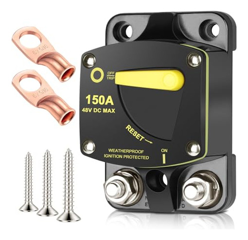 Disyuntor De Circuito De 150 Amperios Dc 12v-48v Fusible W/i