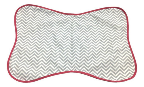 3 Tapetes Comedouro Tapetinho Pet 60x40 Chevron Cinza/pink