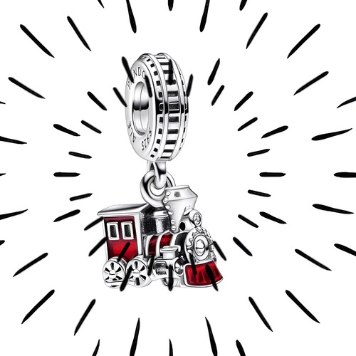 Dije Charm Tren Rojo Micky Mouse Raton Mickey Plata Disney+ Único