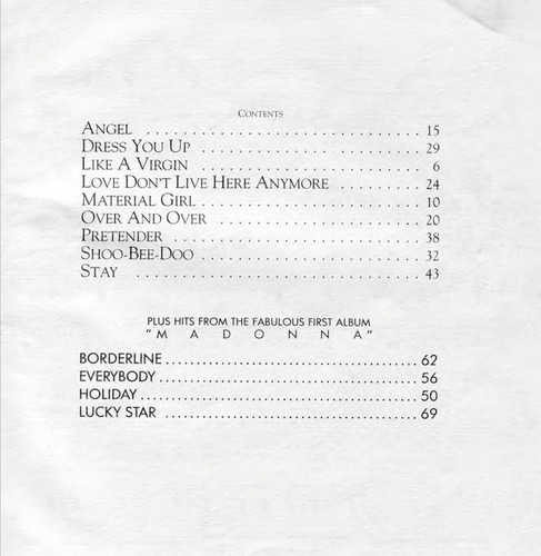 Libro De Partituras Digital De Madonna Like A Virgin